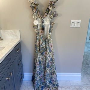 Vici | Dresses | Vici Zabelle Floral Ruffle Cutout Maxi Dress | Poshmark